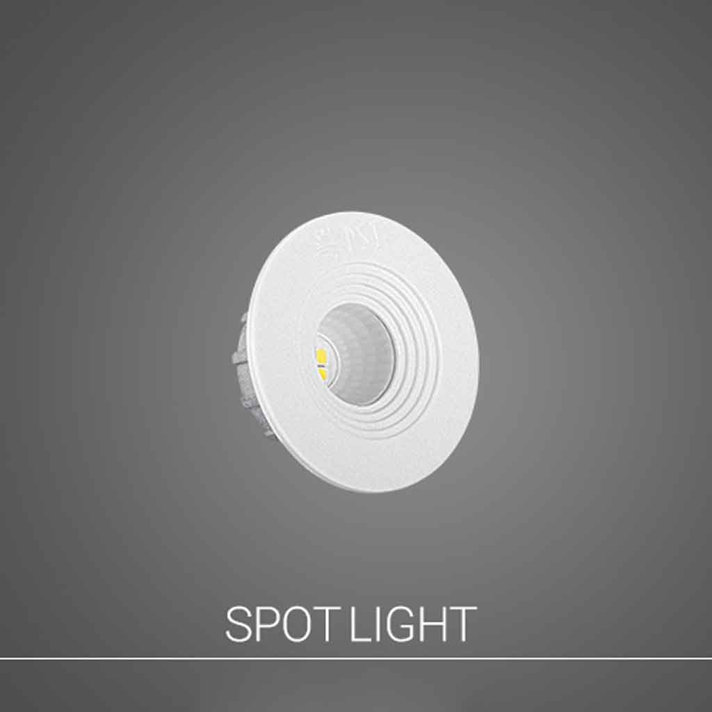 چراغ چشمی ثابت ۳ وات SMD دایره‌ای | هالوژن سقفی توکار